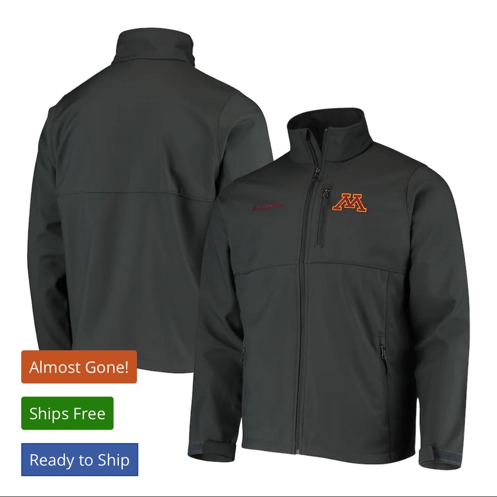 Columbia Jacket with University of Minnesota “M” Never Worn!